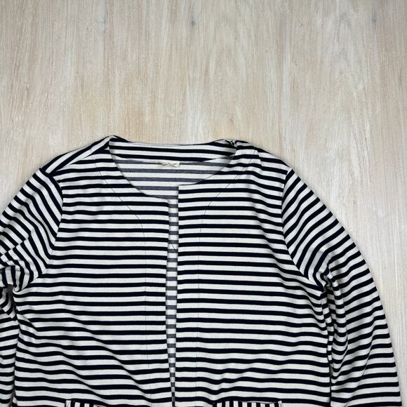 Jane and Delancey Stripe Knit Preppy Nautical Open Front Cardigan Sweater XL - Picture 2 of 14